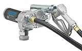 GPI M-1115 Fuel Transfer Pump, 12 GPM, 115V-AC, Manual Shut-Off Unleaded Nozzle, 12' Hose, Spin Coll
