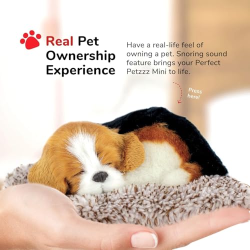 Image of Sleeping Cat Plush Toy with Press Simulation Sound, Sleeping Cat Stuffed Animal Fur Soft Toys with Sound for Kids Car Dashboard Cat & Office Desk (Brown)