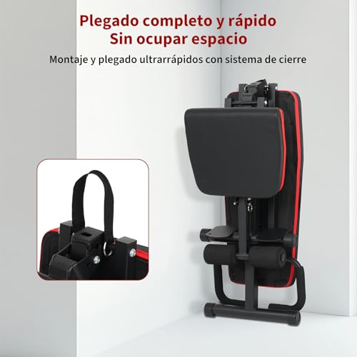 JINPALAY Banco de musculación ajustable y plegable, multifunción 2 en 1 con banco Scott desmontable (cambio en 10 s), soporta 250 kg, para entrenamiento en casa - imagen 6