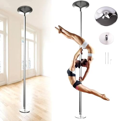 Premium Dance Pole Removable Spinning Static Dancing HeavyDuty Steel Pole Adjustable Height,Dancer Pole,Dance Pole Spinning Pole Dancing Pole Professional 45mm Stripper Pole with Extension A
