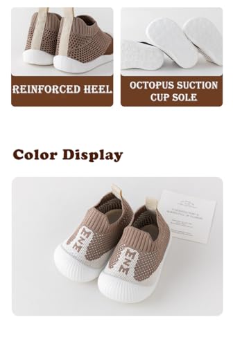 Image of TS WITH TECHSUN Lightweight Baby Boy Girl Soft Soles Shoes, Knitted Breathable Slip-On Mesh Summer Casual Sneakers Floor Socks, Toddler Walking Shoes Infant First Running Kids Shoes