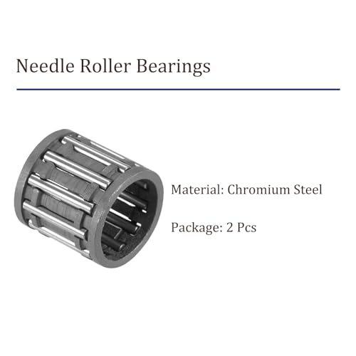 Kozelo 2 Stück K101313 Nadellager - [10 mm Bohrungsdurchmesser x 13 mm Außendurchmesser x 13 mm Breite] Offene Enden für den Einsatz in landwirtschaftlichen Geräten, Chromstahl