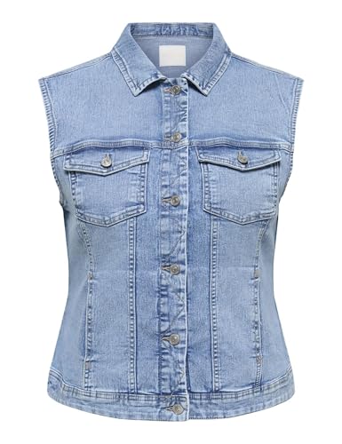 Chaleco vaquero ONLY Carmakoma para looks urbanos de entretiempo