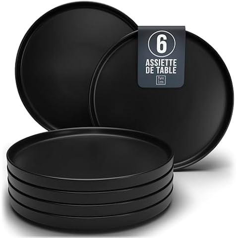 Assiettes Plates Noires Manhattan - Pure Living Cover