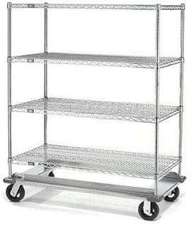 Nexel Chrome Wire Shelf Truck, 36x18x70 1600 Pound Capacity