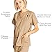 Dagacci Medical Uniform Woman and Man Scrub Set Unisex Medical Scrub Top and Pant, Khaki, XL