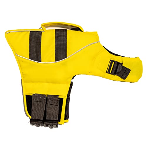 Yellow Dog Life Vest - Size Xxs To Xl – Adjustable Reflective Strip With D-Ring - Dog Life Jacket – Puppy Life Jacket - Dog Life Vests For Boating & Swimming (Yellow, X-Large) #TOP1