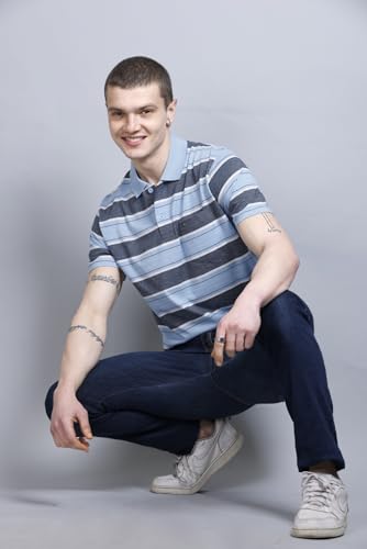 Image of GODFREY Half Cotton Polo T Shirt for Man with Pocket - Regular Fit Mens Collar Tshirt
