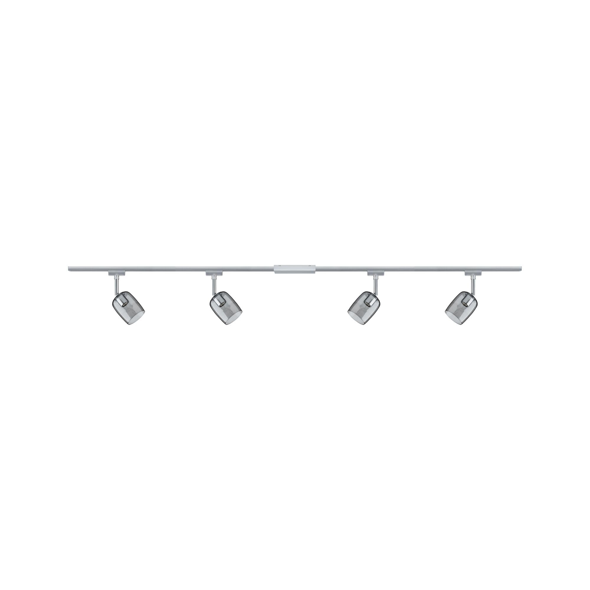 Paulmann 96899 Kit système rails URail Blossom max. 4x10 watts Rail lumineux Chrome mat, Chrome, Verre fumé Éclairage de plafond Métal, plastique Rail de plafond G9