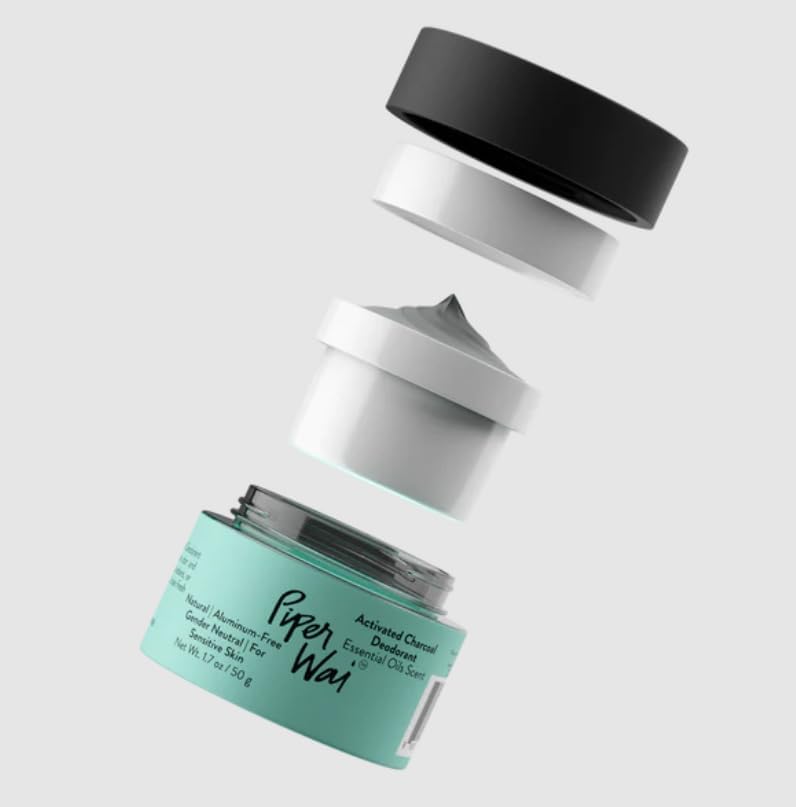 PiperWai Natural Deodorant Cream Refillable Jar Outer