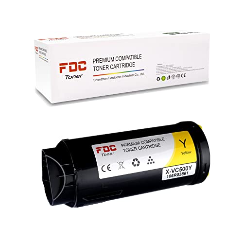 FDC C500 C505 106R03861 Compatible Toner Cartridges Replacement for Xerox VersaLink C505 C505S C505X C500 C500N C500DN Printers (Yellow)
