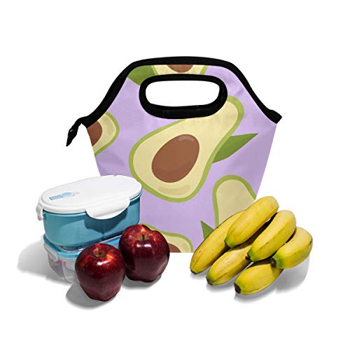 MrXZY Avocado Lunch Bag for Boy for Girl Fruit Pattern Insulated Lunch Box for Women Men Lunch Tote Cooler Ice Handbag Lunch Bag 2010096
