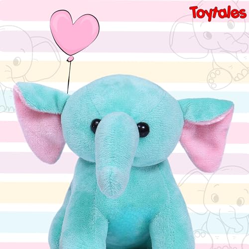 Image of TOYTALES Stuffed Baby ElephantCute Hanging Plush Soft Toy for Girls & Boys | Stuffed Animal Soft Toy for Kids| Small Size Cute Plush Huggable Toy (Color May Vary)