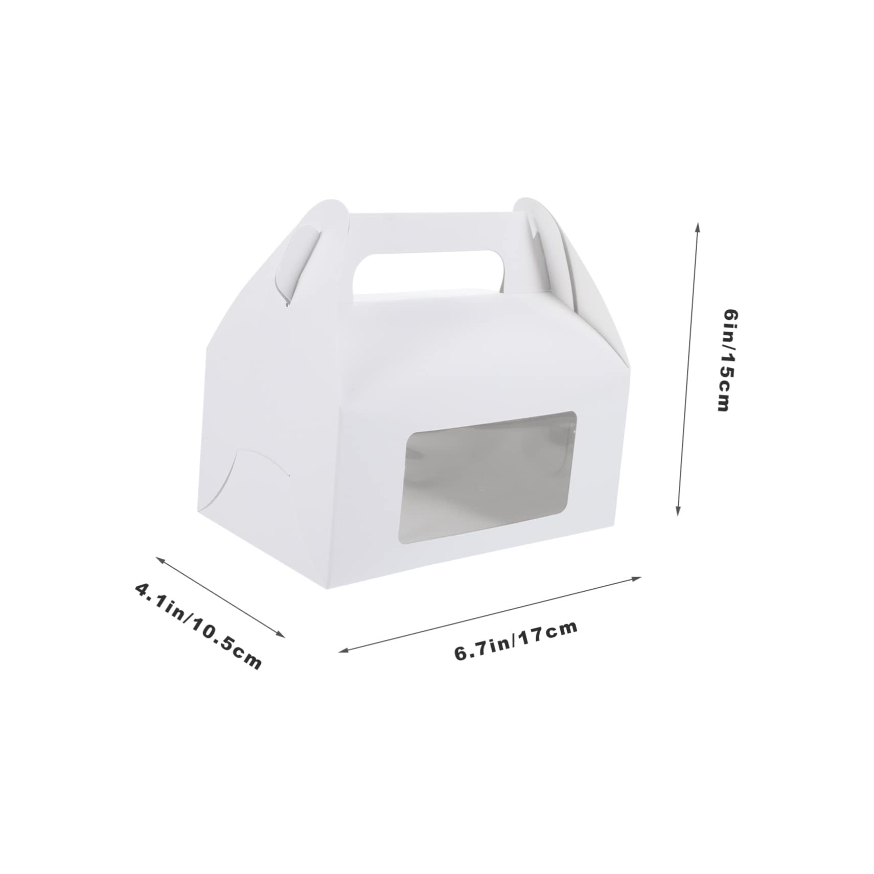 FRCOLOR 30pezzi Scatole Per Dolci Con Finestra Confezione Da Gable Boxes Bianco Per Feste e Compleanni Per Torte Biscotti e Dessert Per Regali e Confezioni Di Dolci