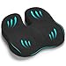 Juspota Cojin Silla Oficina, Cojin Ortopedico para Coxis y Lumbar, Cojín de Asiento Ergonómico de Espuma con Memoria, Cojin Coxis Alivio del Dolor Cojin Silla para Coche Ruedas Gaming - Negro