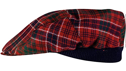 Casquette plate de fabrication écossaise en tartan traditionnel Macrae Modern
