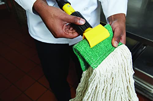 Rubbermaid Commercial Products, Industrial Grade Jaw Clamp - Fiberglass Wet Mop Gripper Holder Handle Stick For Floor Cleaning Heavy Duty, 60 Inch (Fgh24600Gy00) #TOP5