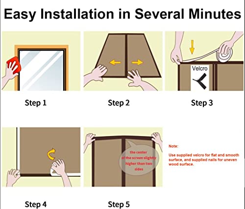 Fliegengitter Tür Magnet Insektenschutz, Verschiedene Größen,105X 200cm, Magnetvorhang ist Ideal für Balkontür Wohnzimmer und Terrassentür, Kinderleichte Klebemontage Ohne Bohren, Schwarze Streifen