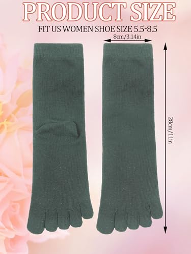 Image of Bencailor 4 /12Pairs Women Toe Sock Five Toe Sock
