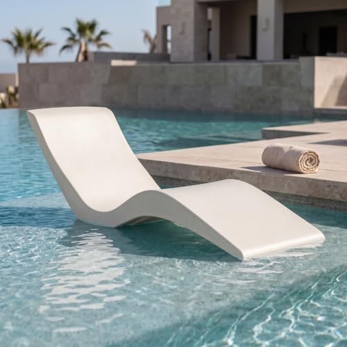 Image of Aqua Outdoors Pool Lounge Chairs, Pool Chairs for in Pool, 9-in Water Depth