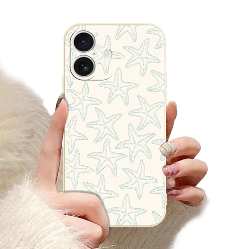 Yomjew Summer Beachy Case for iPhone 17 6.3",Cute Starfish Ocean Aesthetic Coastal Girly Trendy Cover, Beige Soft Shockproof Cases Camera Protection Funda for Women Girls for iPhone 17 by Yomjew - Used condition - US$5.94