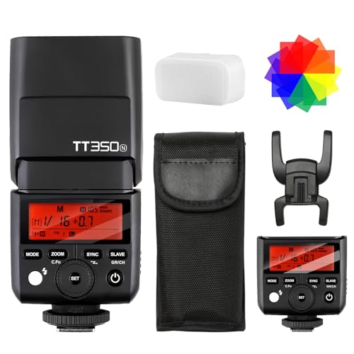 Godox TT350N Systemblitzgerät Kamerablitz Speedlite für Nikon 2.4G Wireless X System 1/8000s TTL HSS Mini 2500mAh Lithium Battery 0.1~2.2s Recycle Time...
