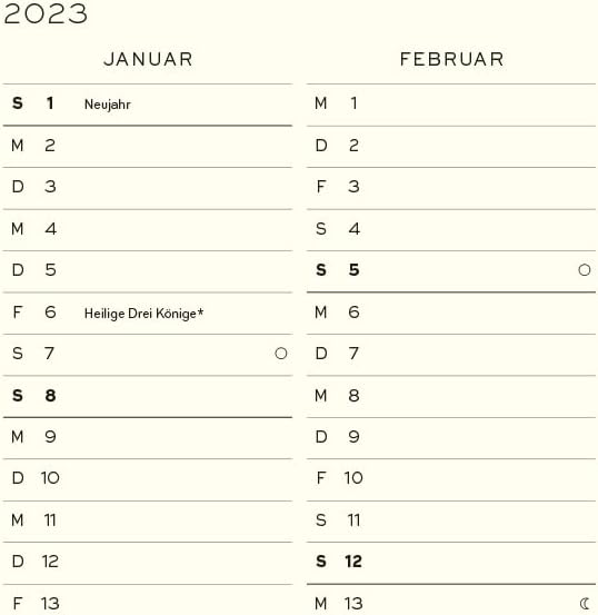 LEUCHTTURM1917 365680 Weekly Calendar & Notebook Pocket (A6) 2023, 12 Months, Lilac, German - Image 5