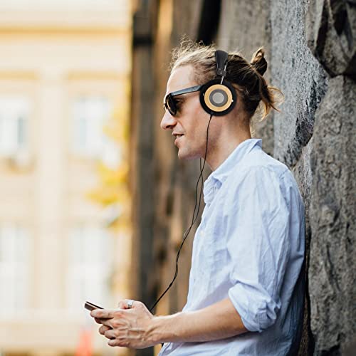 Okcsc Open-Back Stereo Headset Maple Wooden Shell Hifi Headphones Professional 40Mm Driver With 3.5Mm Replacement Cable Vintage Headset Wired On-Ear Design Headphones For Music Audiophile #TOP1