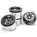 4PCS 2.2" RC Aluminum Beadlock Wheels w/Hubs for 1/10 RC Axial Wraith RR10 YETI SCX10 D90 TRAXXAS TRX4 CC01 (Titanium)