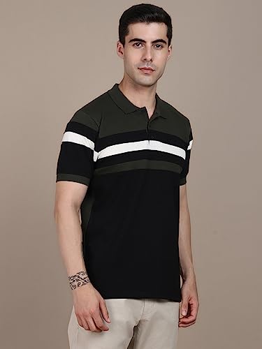 Image of Dennis Lingo - Men's Cotton Colorblocked Polo Regular Fit T-Shirt