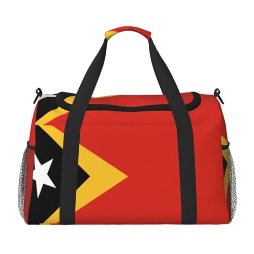 Flag Of East Timor Travel Duffel Bag Large Foldable Waterproof Overnight Bag For Beach Swim Bags Pool Sports Gym
