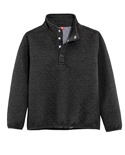 Image of ZENTHACE Kids Ultra Soft Quilted 1 /4 Snap Fleece Pullover Sweatshirt Jacket Long Sleeve Mountain Outdoor Shirt