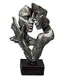 dekofiguren schwarz weiß Diese detailreiche Skulptur für die Wohnung wurde kunstvoll in Handarbeit gestaltet.