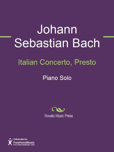 Onlinesheetmusic J.S. Bach Italian Concerto, Presto cover