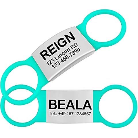 TagME 2 Paquete Etiquetas de Identificación de Acero Inoxidable Para Perros y Gatos Cover