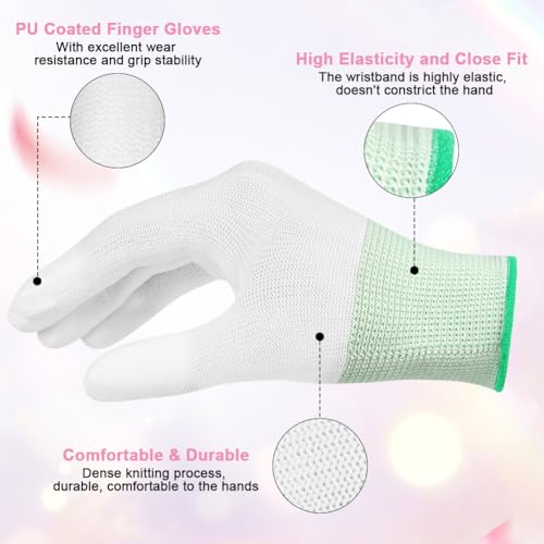 AOOSA 2 Paar Hitzeschutz Handschuhe, Professionelle Hitzebeständige Handschuhe, Hitzehandschuh für Haarestyling, Professional Haarglätter Zubehör für Haarstyling, Lockenstäbe und Glätteisen