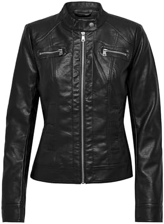 Only Women's BANDIT PU BIKER NOOS Jacket