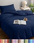 Utopia Bedding Single Duvet Cover Sets - Soft Microfibre Polyester Duvet Cover with Pillow case - Bedding Quilt Cover Set (Navy)