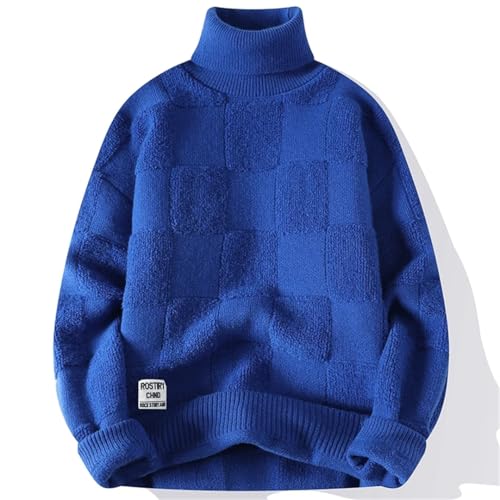 Men Style Long Sleeve Sweater Slim Fit Keep Warm Winter Pullover High-Neck Soft Skin-Friendly Sweater