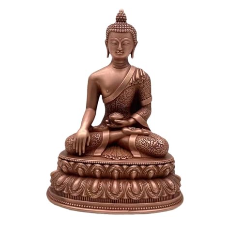Petite statue de Bouddha Sakyamuni en cuivre contre le stress : déco feng shui maison