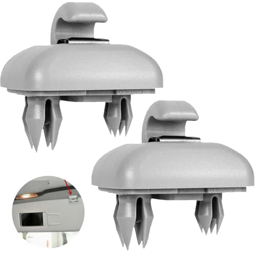 YAOYYG 2 Piezas Parasol Reemplazo Clip, Visera Para Gancho De Coche, Clip Interior de la Visera del Coche, Compatible Con Audi A8,A6,A4,A3,Q7,Q5,S3, S5,TT(Gris)