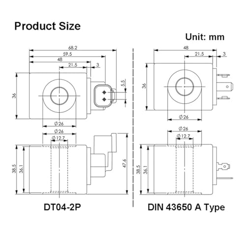 Électrovanne EC-04W bobine directionnelle AC 220V 3-pin vanne électromagnétique