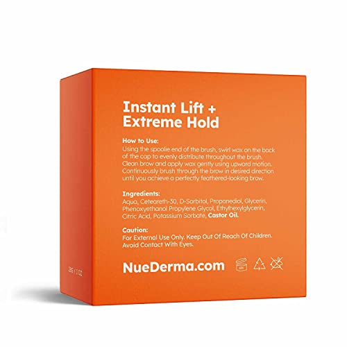 Nuederma - Brow Seal With Castor Oil - Clear Eyebrow Gel, Brow Wax, Waterproof Eyebrow Makeup, Brow Styling Wax For Feathered & Fluffy Brows #TOP5