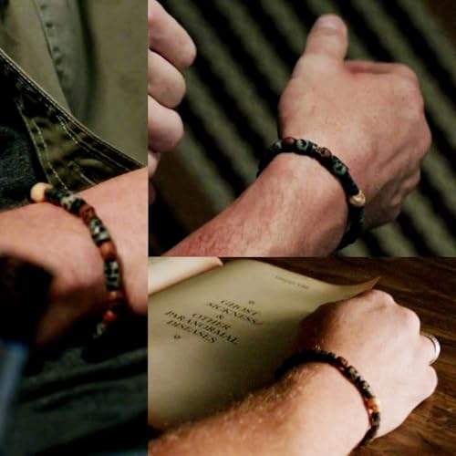 RACHAPE Supernatural Dean Winchester Jensen Ackles Skull Bracelets Bangles Dean Winchester Prop Replica Skull Bracelet Movie Men Jewelry4
