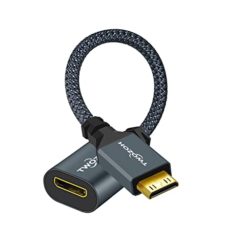 Twozoh Mini HDMI to Mini HDMIϊA_v^ Mini HDMI(IX)- Mini HDMI(X) P[uMini HDMI P[u ^Cvc (HDMI~j) 4K 60Hz Kis