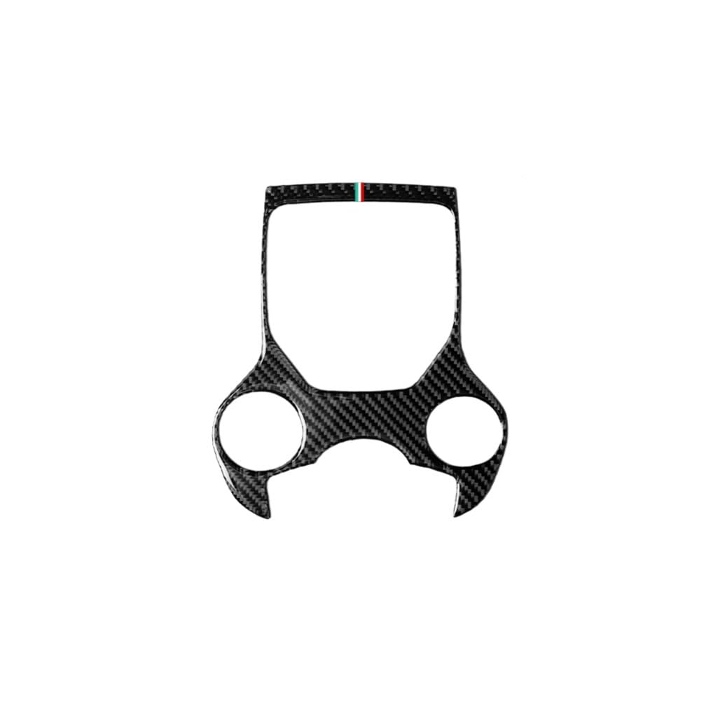 Adesivo decorativo per Alfa Romeo Giulia 2017-2019, in fibra di carbonio, accessorio decorativo per auto, colore nero italiano (striscia di rivestimento per cruscotto)