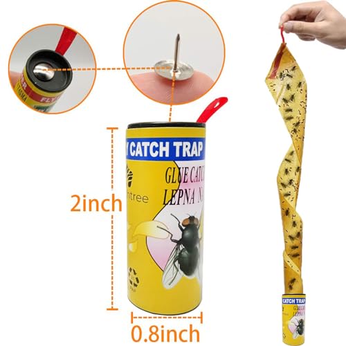 Torchtree Fly Trap,18 Pcs Fly Paper,Fly Catcher,Fly Traps indoor for Home Use,Fly Strips,Fly Catcher Indoor - Image 4
