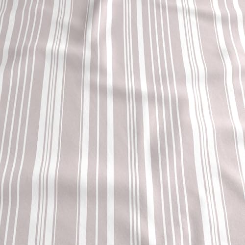 Image of Great Bay Home Full Size Microfiber Sheet Set - Purple Striped 4-Piece Bed Sheets - Ultra-Soft and Smooth Brushed Microfiber Bedding (Lavender Purple Stripe)