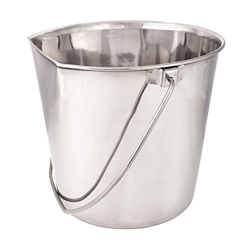 Pro Select Stainless Steel Pet Pail, 1-Quart Size – Heavy Duty Flat Sided Pail Great for Providing Water in Pet Kennels by Pro Select - Image 3