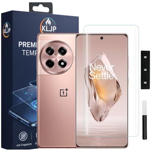 Image of Premium UV Tempered Glass Screen Protector For OnePlus 12R (Pack of 1) Full UV Curved Screen Protector Case Friendly HD Clarity with installation kit